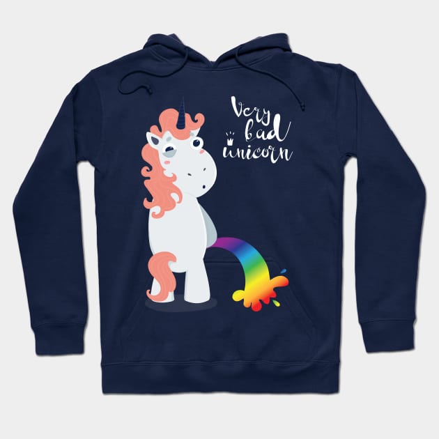 Bad Unicorn Hoodie by oksmash